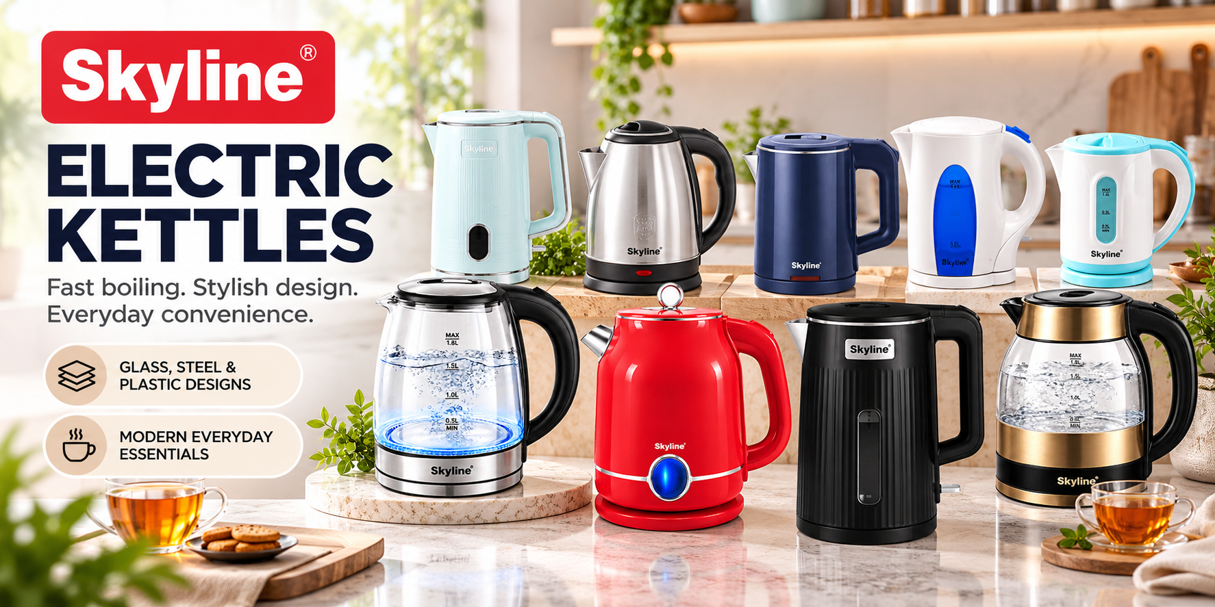 Skyline Electric Kettles Kitchen Showcase