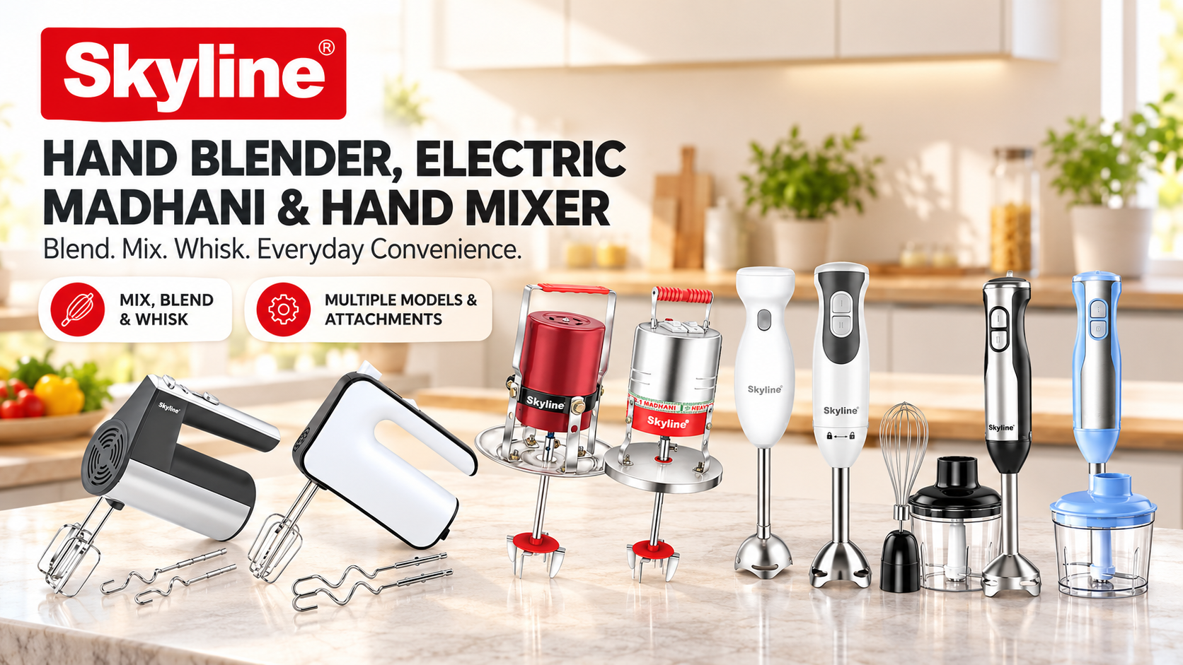 Skyline Hand Blender, Electric Madhani & Hand Mixer