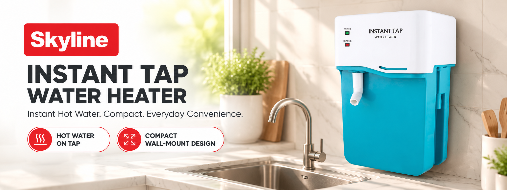 Skyline Instant Tap Water Heater - Portable Geyser VTL-3500