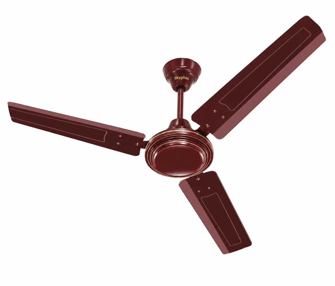 Skyline Aero Brown ceiling fan with gold accents