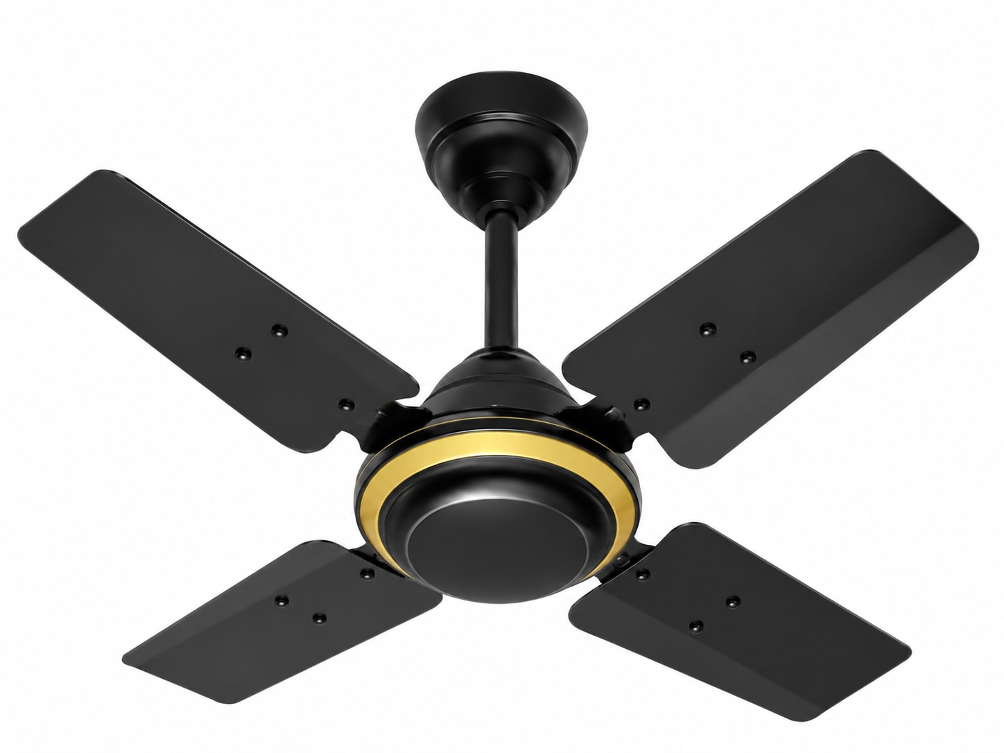 Skyline Breeze Black ceiling fan with gold accents