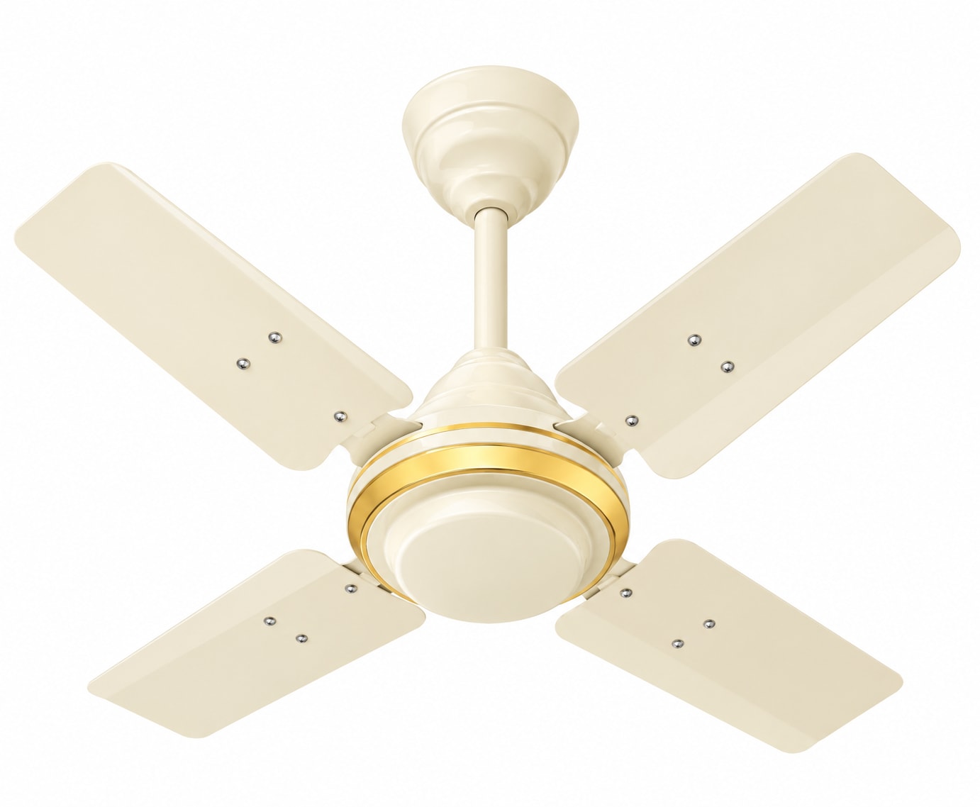 Skyline Breeze Ivory ceiling fan with gold accents